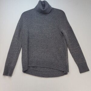 J.Crew Turtleneck Sweater Womens XS Gray Wool Alpaca Blend Oversized Knit